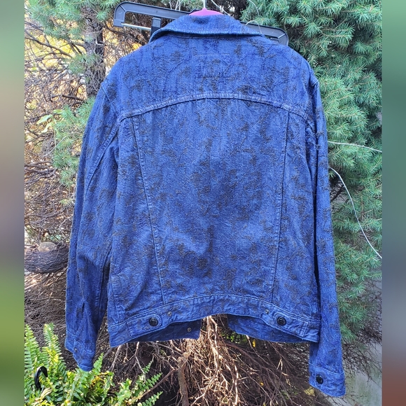 Levi's Made & Crafted Denim Trucker Jacket - Embroidered Size 2 - Medium Unisex - Picture 3 of 8